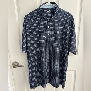 Puma Men's Mattr Pup Polo Navy Patterned Golf